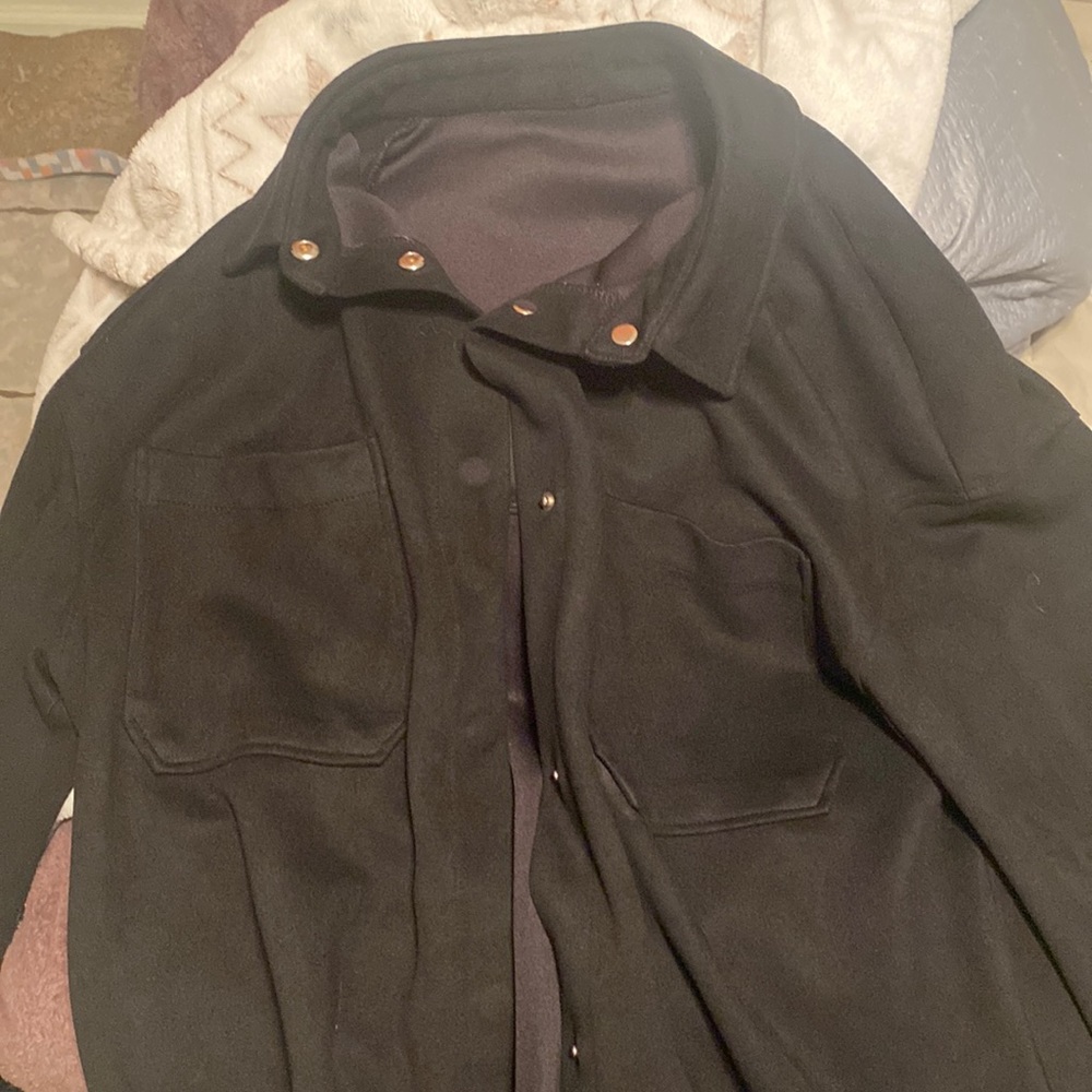 Long sleeve button up.